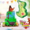 Dinosaur Piata with a Blindfold and Stick Cute Dino Piata for Easter Mexican Fiesta Birthday Decorations Animal Dinosaur Themed Party Favors (Green) view 4