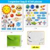 PENGFULL Felt Flannel Board Story Pieces for Toddlers Preschool,Kids Interactive Storytelling Teaching Play Kits for Flannel Board or Felt Board,with Words Felt Pieces(Solar System) view 2
