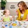 PENGFULL Felt Flannel Board Story Pieces for Toddlers Preschool,Kids Interactive Storytelling Teaching Play Kits for Flannel Board or Felt Board,with Words Felt Pieces(Solar System) view 4