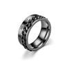 16Pcs Stainless Steel Rings for Men, Cool Male Spinner Ring Set, Sliver Fidget Rings, Black Mens Band Ring Pack, Fidget Rings for Anxiety for Women (16pcs, 7) view 4