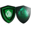Fantasydice Shield Dice Tray Green Fire Dragon with Lid and Dice Staging Area- Holds 6 Sets(7 Dice Set/Standard) for All Tabletop Games view 1