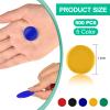Coopay 500 Pieces Plastic Learning Counters Disks Bingo Chip 5 Colors Counting Discs Markers for Math Practice and Poker Chips Game Tokens Kids Reward, 1 Inch (Red, Blue, Black, Green, Yellow) view 3