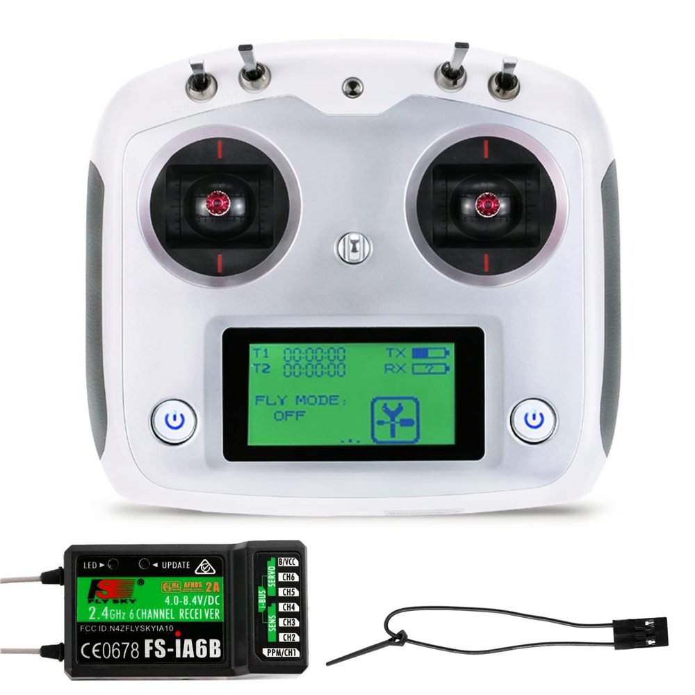 HTLNUZD Flysky FS-i6S Transmitter 2.4G AFHDS 2A RC Touchscreen 10CH Radio Controller with FS-iA6B 6CH Receiver, for RC Quadcopter Multirotor Drone (FS i6x)