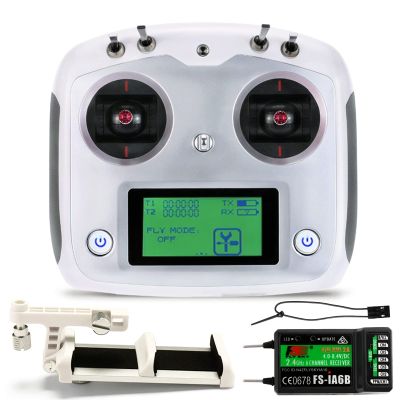 HTLNUZD Flysky FS-i6S Transmitter 2.4G AFHDS 2A RC Touchscreen 10CH Radio Controller with FS-iA6B 6CH Receiver, for RC Quadcopter Multirotor Drone (FS i6x &Support Holder)