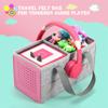 Carrying Case for Toniebox Starter Set and Tonies Figurines, Travel Felt Cloth Musical Toy Folding Bag for Toniebox 2 & Accessories (Pink) view 2