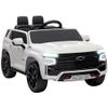 Aosom Licensed Chevrolet Tahoe Ride On Car, 12V 7AH Battery Power Ride On Toy with Parent Remote Control, LED Lights, Music, 4 Wheeler Suspension, 3 Speeds, Kids Electric Vehicle for Aged 3+, White view 1