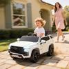 Aosom Licensed Chevrolet Tahoe Ride On Car, 12V 7AH Battery Power Ride On Toy with Parent Remote Control, LED Lights, Music, 4 Wheeler Suspension, 3 Speeds, Kids Electric Vehicle for Aged 3+, White view 2