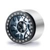 MOHERO Aluminum 2.2" RC Beadlock Wheels Rims 45mm 4pcs for 1/10 Axial SCX10 90046 TRX4 TRX6 Wraith RR10 D90 RC Crawler Car (Titanium & Black) view 3