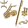 TTzycc Magnetic Pen,Fidget Pen with 13 Magnetic Rings,Golden view 1