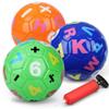 Dilabnba Kids Mini Soccer Balls, 3PCS Toddlers Football Toys, Soft Sport Indoor Outdoor Ball for Girls Boys 3-8 Years Old with Pump, Parties and Operation Christmas Child Shoebox view 1