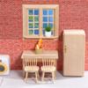 Wooden Window for Dollhouse, Miniature Window Frame Mini Furniture Doll House 1:12 Dollhouse Wooden Doors Miniature Furniture Doll Craft Window Frame Model Decoration view 4