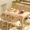 Toddmomy 1 Set Doll Furniture Miniature Furniture Decorative 1/12 Scale Miniature Table Chair Set for Dollhouse Kitchen Food Decoration Accessories (As Shown B) view 3
