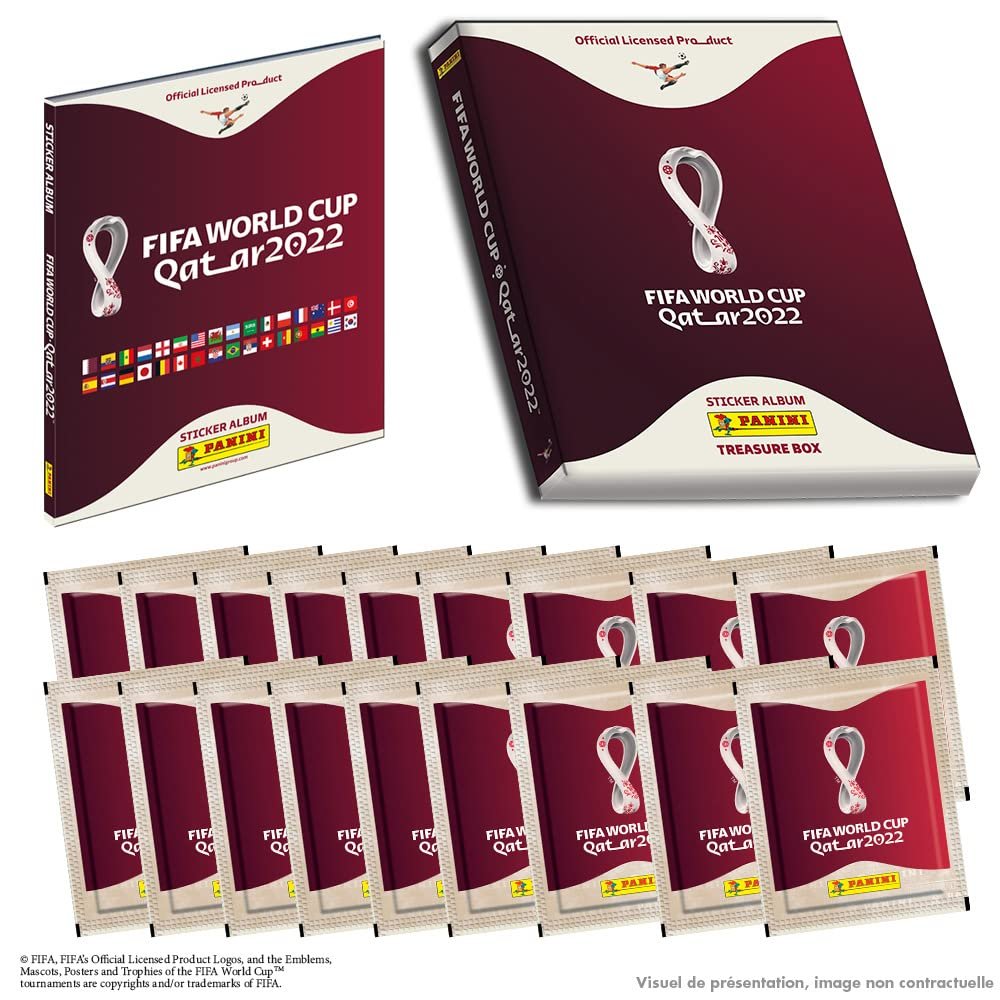 Panini FIFA World Cup Qatar Stickers 2023 Single Cover 1 Hard Cover Album + 15 Pockets + 3 Free
