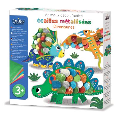 Cra Lign CL189 - Creative Leisure Set - Easy Decorative Animals - Metallic Scale - Dinosaurs - Ages 3 and Above - Blue