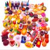 100pcs Miniature Food Drinks Bottle Toys Dollhouse Mixed Resin Accessories for Adults Kids Kitchen Accessories for Pretend Play (Hamburger, Pizza,Cake,Ice Cream,Bread) view 1