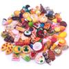 100pcs Miniature Food Drinks Bottle Toys Dollhouse Mixed Resin Accessories for Adults Kids Kitchen Accessories for Pretend Play (Hamburger, Pizza,Cake,Ice Cream,Bread) view 2