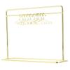 NUOBESTY Miniature Golden Iron Doll Clothes Rack with 10 Mini Hangers for Dollhouse Furniture and Doll Clothing Storage, 5.90x4.72x2.16 Inches view 1