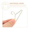 NUOBESTY Miniature Golden Iron Doll Clothes Rack with 10 Mini Hangers for Dollhouse Furniture and Doll Clothing Storage, 5.90x4.72x2.16 Inches view 3
