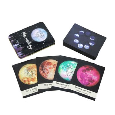 Jayiaine Tarot Card Deck Classic Set with The Guide Future 78 Tarot Cards, Portable Tarot Game Beginner and Professional Player for Holiday Family Party Playing Card Board Game Gifts,Black