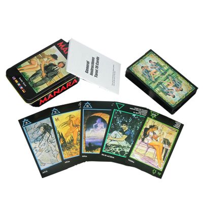 Jayiaine Tarot Card Deck Portable Classic Set with The Guide Future 78 Tarot Cards, Game Beginner and Professional Player for Holiday Family Party Playing Card Board Game Gifts,Black