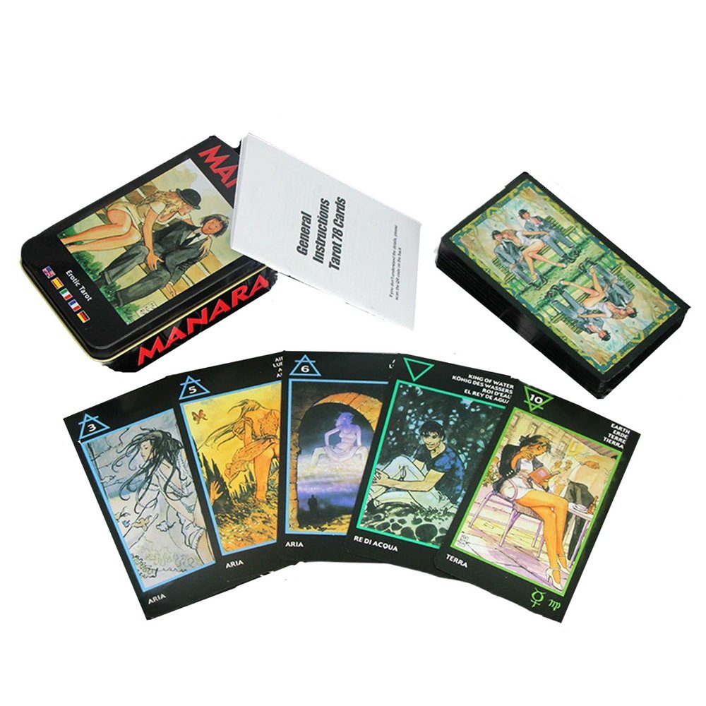 Jayiaine Tarot Card Deck Portable Classic Set with The Guide Future 78 Tarot Cards, Game Beginner and Professional Player for Holiday Family Party Playing Card Board Game Gifts,Black