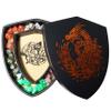 Fantasydice Shield Dice Tray Chromatic Fire Dragon with Lid and Dice Staging Area- Holds 6 Sets(7 Dice Set/Standard) for All Tabletop Games view 1