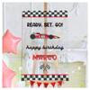 Personalized Ready Set Go! Race Car Happy Birthday Welcome Sign - Customized Red Car Birthday Celebration Decor - Custom Racing Car Theme Birthday Party Sign (PVC Board) view 1