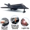 Diecast Stealth Fighter Jet Metal Military Airplane Toy - 1:400 Scale Alloy Model Tactical Aircraft with Pullback Action, Lights and Sound view 3