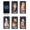 Jayiaine Tarot Card Deck Classic Set with The Guide Future 78 Tarot Cards, Artwork Portable Tarot Game Beginner and Professional Player for Holiday Family Party Playing Card Board Game Gifts,Blue view 2