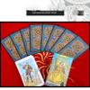 Jayiaine Tarot Card Deck Classic Set with The Guide Future 78 Tarot Cards, The Game Beginner and Professional Player for Holiday Family Party Playing Card Board Game Gifts,Gold view 2