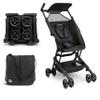 Munchkin Sparrow Travel Baby Stroller for Babies and Toddlers, Ultra Compact and Lightweight, Great for Airplane and Everyday Car Trips, Black view 1