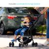 Munchkin Sparrow Travel Baby Stroller for Babies and Toddlers, Ultra Compact and Lightweight, Great for Airplane and Everyday Car Trips, Black view 3