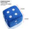Zento Deals Pair of Hanging Black Dots Fuzzy Dices Nostalgic Retro (Teal Blue) view 3