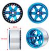 RCLIONS 2.2" Beadlock Wheels 35mm RC Aluminum Rims for AXIAL Wraith RR10 TRX4 1/10th RC Crawler Truck Car Blue view 3