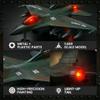 Diecast Fighter Jet Toy Military Falcon Replica Model - 1:400 Scale Airplane Pullback Metal Alloy Aircraft Vehicle with Flashing Lights and Sound view 2
