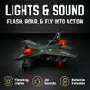 Diecast Fighter Jet Toy Military Falcon Replica Model - 1:400 Scale Airplane Pullback Metal Alloy Aircraft Vehicle with Flashing Lights and Sound view 3