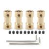 Cionyce 4 PCS Flexible Shaft Coupler 2-3mm Motor Transmission Brass Couplers for RC Airplane,Boat,Robot with Screws view 2