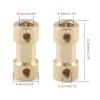 Cionyce 4 PCS Flexible Shaft Coupler 2-3mm Motor Transmission Brass Couplers for RC Airplane,Boat,Robot with Screws view 3