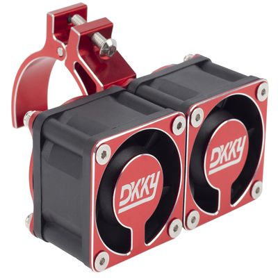 DKKY RC Motor Cooling Fan Heatsink 21000 RPM with 47-51mm Adjustable Mount for 1717 4985 Motor and ARRMA Infraction Felony Limitless and Axial Motor, Red