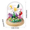 600+PCS Creative Lily Flowers Bonsai Tree Building sets,Sweet Lily Building Blocks with a Transparent Display Glass Cover,Exquisite Decoreated Flower Set,Any time is the most warm love for Her view 2