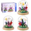 600+PCS Creative Lily Flowers Bonsai Tree Building sets,Sweet Lily Building Blocks with a Transparent Display Glass Cover,Exquisite Decoreated Flower Set,Any time is the most warm love for Her view 3