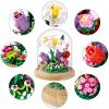 600+PCS Creative Lily Flowers Bonsai Tree Building sets,Sweet Lily Building Blocks with a Transparent Display Glass Cover,Exquisite Decoreated Flower Set,Any time is the most warm love for Her view 4