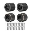 NXUEBDU 4Pcs Brass Weights 1.9 2.2 Inches Beadlock Wheels 12mm Hex Wheel Hub Widen Adapters for SCX10 TRX4 1/10 RC Crawler Upgrades (Black, 18.4mm) view 1