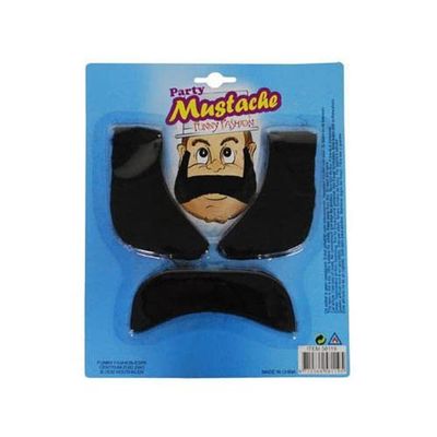 Funny Fashion e58119 Moustache Set 3pcs Hats, Masks and Party Accessories
