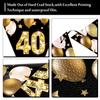 40TH Birthday Pennant Banner Gold Black Happy Birthday Triangular Bunting with 20 Flags Double Sided Hanging Garland for Men Women Anniversary Birthday Ceremonies Party Decoration, 19.7FT view 3
