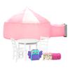 AVENTIS Childs White Round Table with Shelf & 2 Chairs Fun Blushing Sleepover Bundle with Pink Air Tent Fort, Butterfly Backpack, Magnetic Animal Playset Kit, & Leopard Nap Mat Ages 3+ view 1