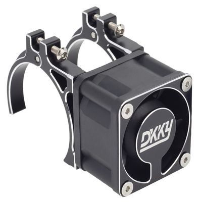 DKKY RC Cooling Fan Heatsink 40-43mm Adjustable 21000 RPM for 1/10 1/8 1/5 RC Brushed Brushless Motor 4274 4068 4268 and ARRMA Axial, Black
