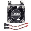 DKKY RC Cooling Fan Heatsink 40-43mm Adjustable 21000 RPM for 1/10 1/8 1/5 RC Brushed Brushless Motor 4274 4068 4268 and ARRMA Axial, Black view 2