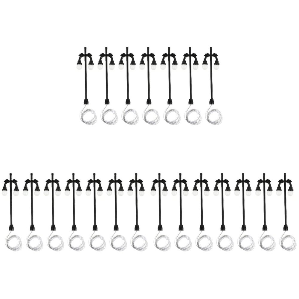 TOYANDONA 21pcs Mini Street Light Adornment Decor for Landscape Vivid Color Miniature Lamps for Home Desktop Table Decoration