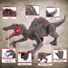 Mini Tudou Remote Control Dinosaur Toys for Kids,Light Tracing RC Jurassic Spinosaurus Toys w/Auto Spray and Realistic Light & Roaring,Walking Robot Dinosaur Toy for Boys Girls 3-5 5-7 8-12 view 2